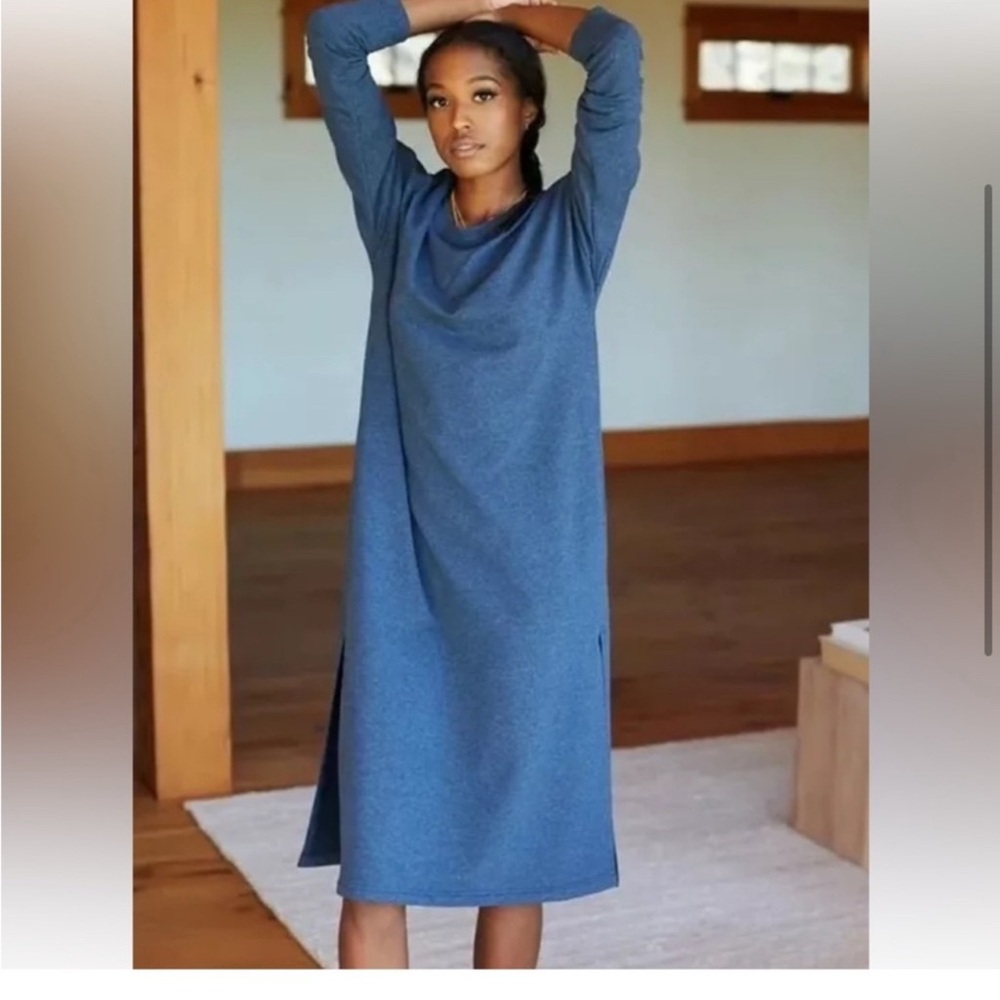 Emerson Fry Blue Long Sleeve Raglan Dress